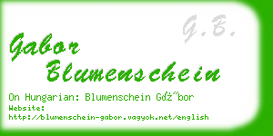 gabor blumenschein business card